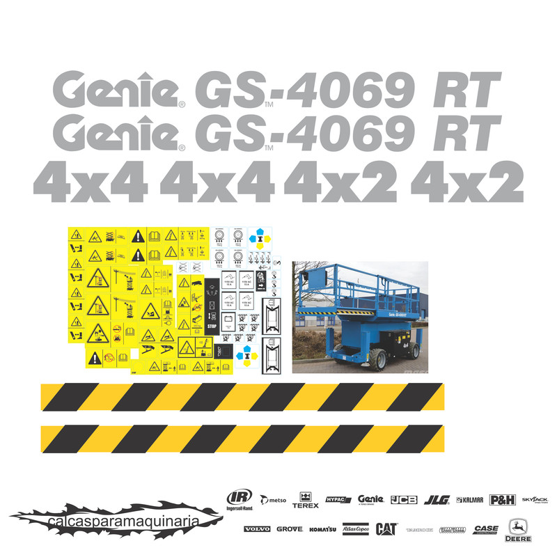 JUEGO DE CALCAS DE RESTAURACION PARA GENIE GS4069TR