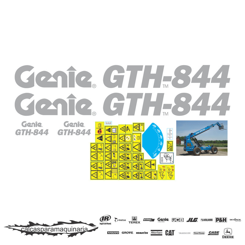 JUEGO DE CALCAS DE RESTAURACION PARA GENIE GTH844