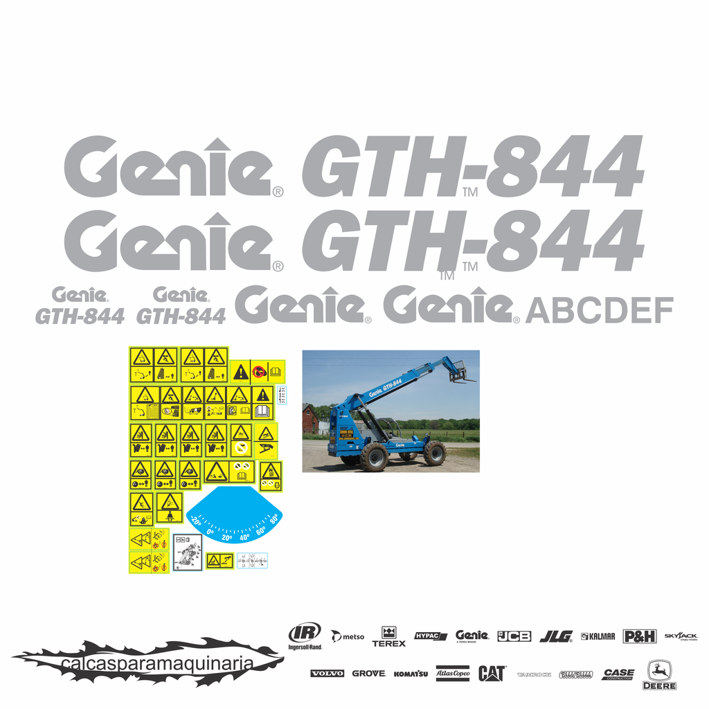 JUEGO DE CALCAS DE RESTAURACION PARA GENIE GTH844