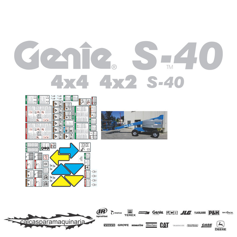 JUEGO DE CALCAS DE RESTAURACION PARA GENIE S40 