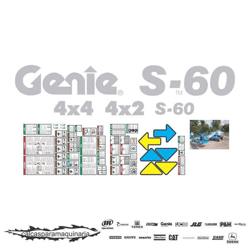 JUEGO DE CALCAS DE RESTAURACION PARA GENIE S60