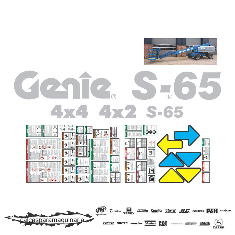 JUEGO DE CALCAS DE RESTAURACION PARA GENIE S65 