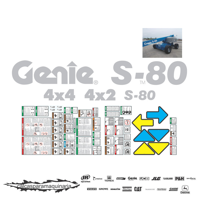 JUEGO DE CALCAS DE RESTAURACION PARA GENIE S80