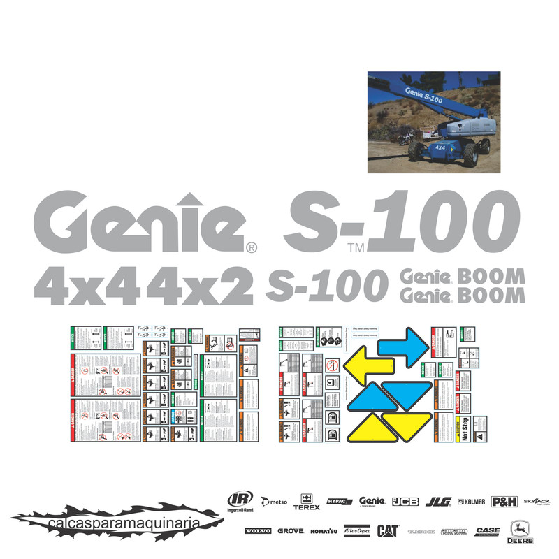 JUEGO DE CALCAS DE RESTAURACION PARA GENIE S100