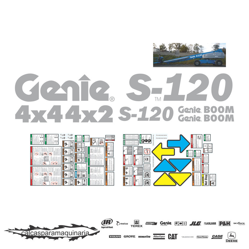 JUEGO DE CALCAS DE RESTAURACION PARA GENIE S120
