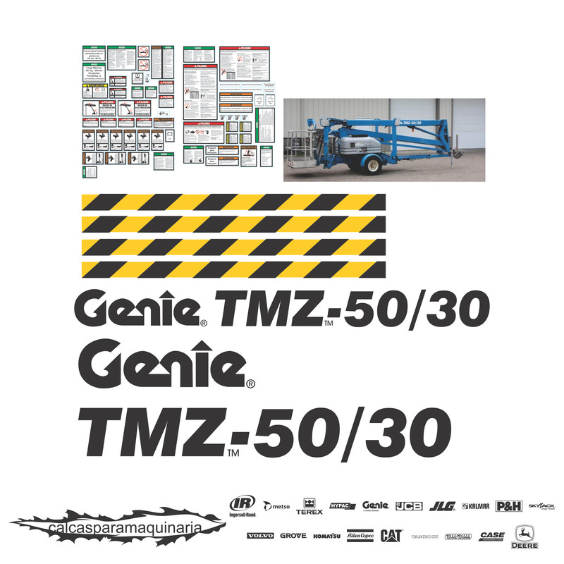 JUEGO DE CALCAS DE RESTAURACION PARA GENIE TMZ50/30 
