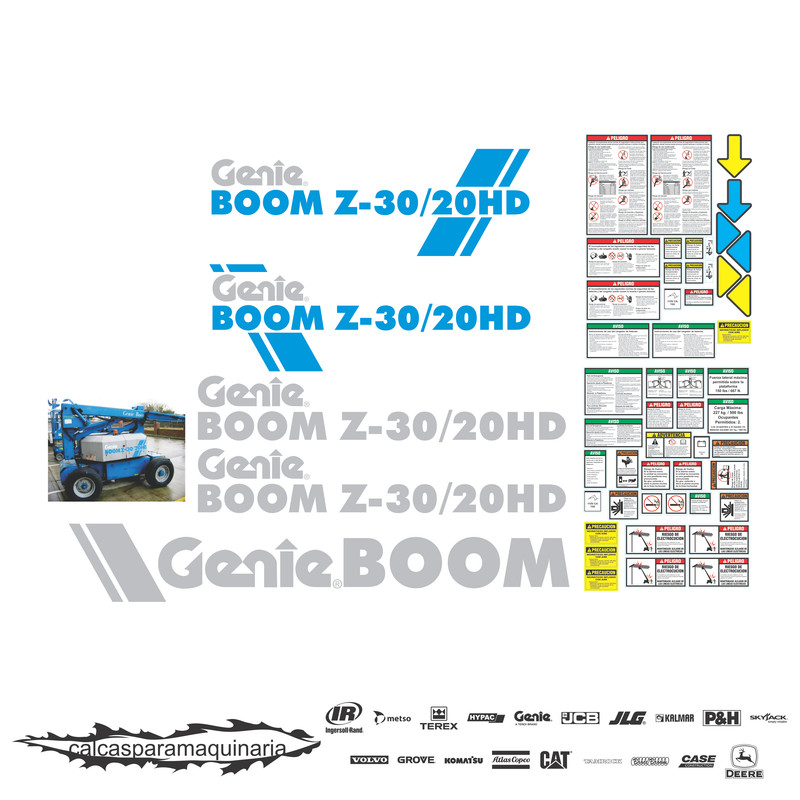 JUEGO DE CALCAS DE RESTAURACION PARA GENIE Z30/20HD