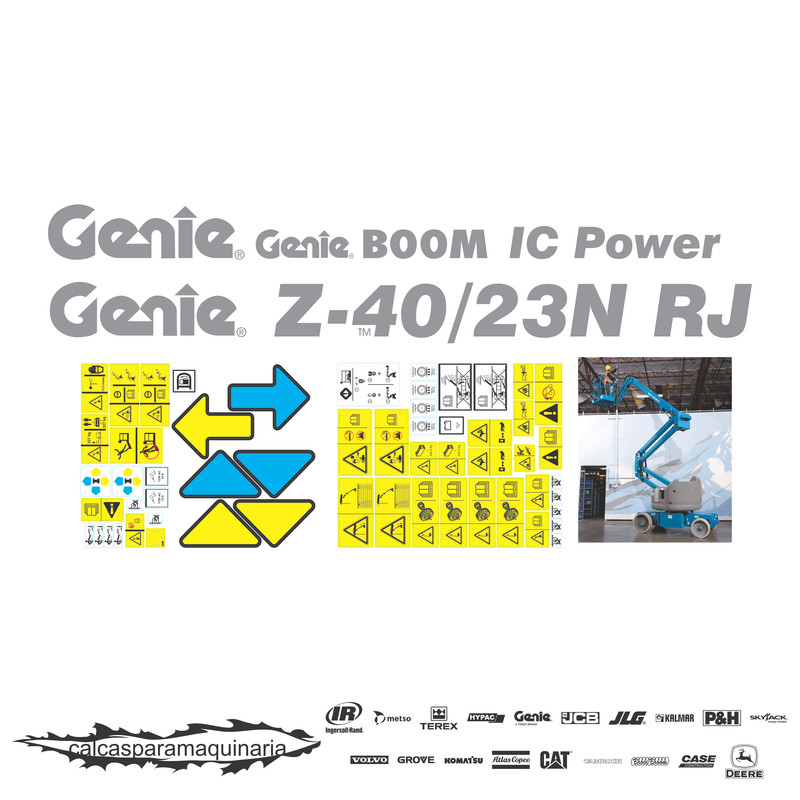 JUEGO DE CALCAS DE RESTAURACION PARA GENIE Z40/23NRJ