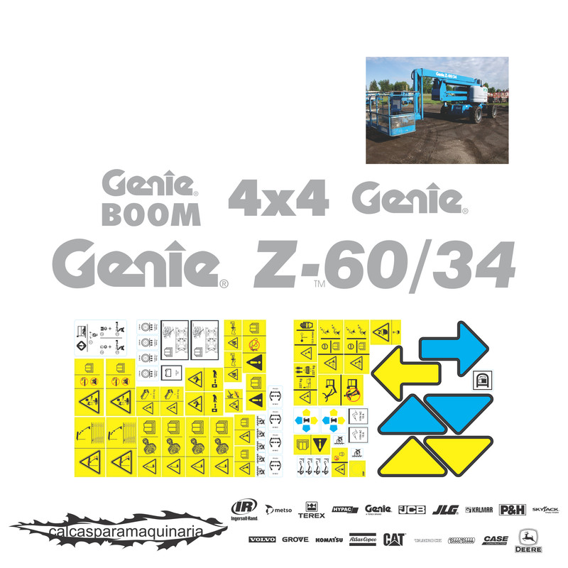 JUEGO DE CALCAS DE RESTAURACION PARA GENIE Z45/25RT 