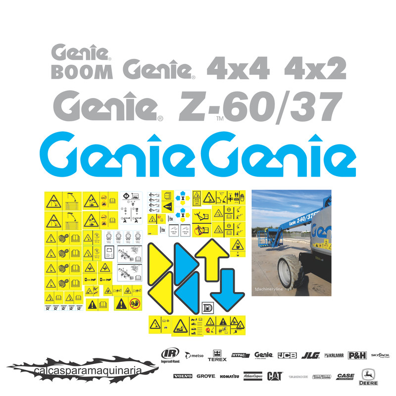 JUEGO DE CALCAS DE RESTAURACION PARA GENIE Z60/34