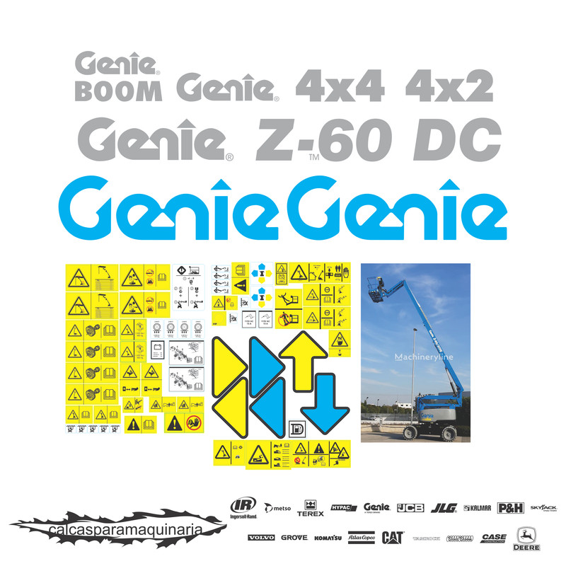 JUEGO DE CALCAS DE RESTAURACION PARA GENIE Z60DC
