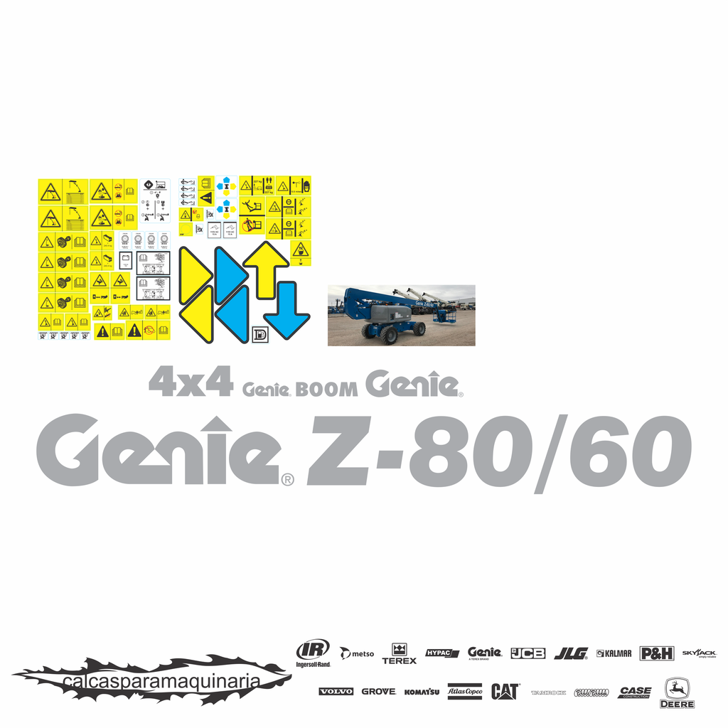 JUEGO DE CALCAS DE RESTAURACION PARA GENIE Z80/60
