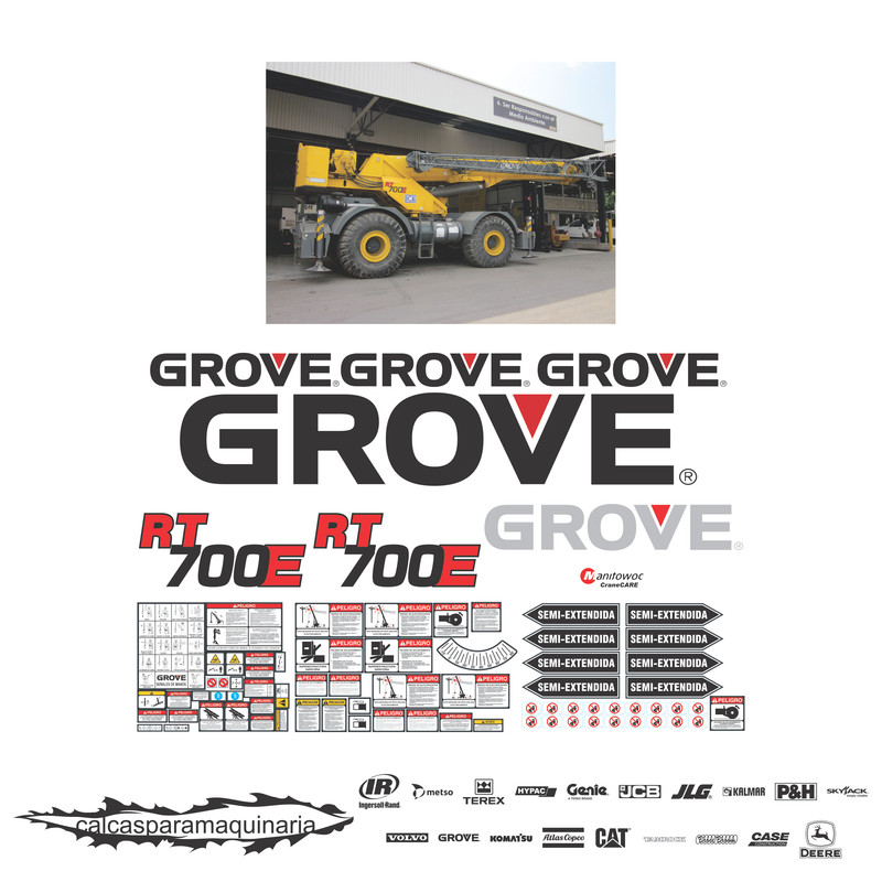 JUEGO DE CALCAS DE RESTAURACION PARA GROVE RT700E