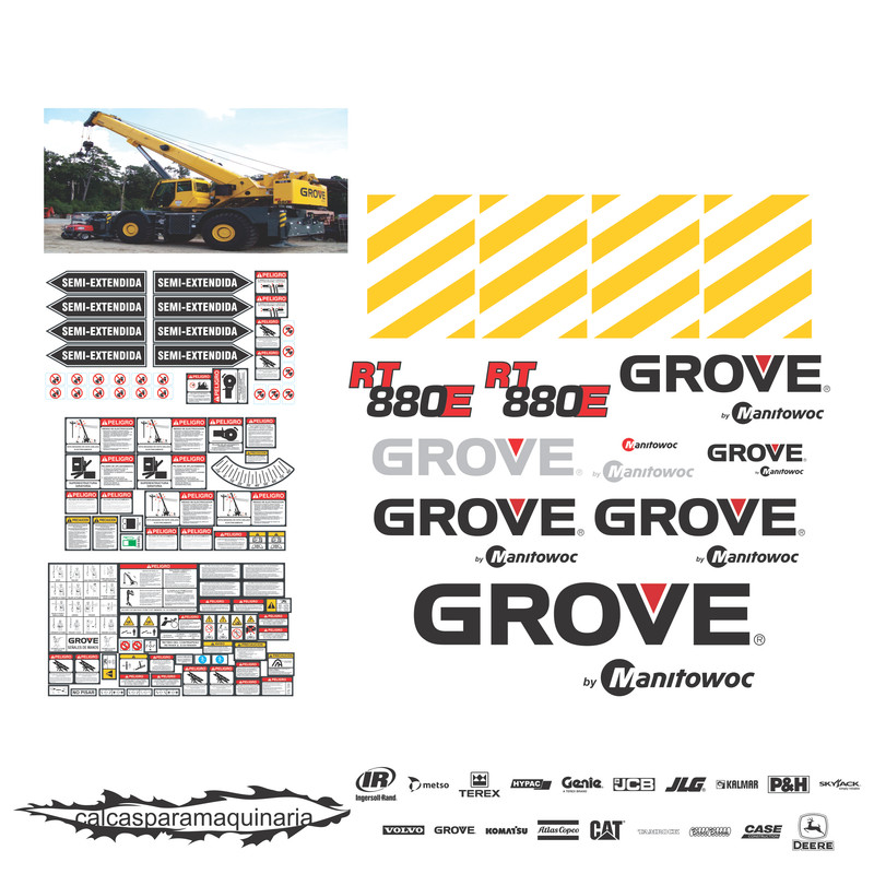JUEGO DE CALCAS DE RESTAURACION PARA GROVE RT880E