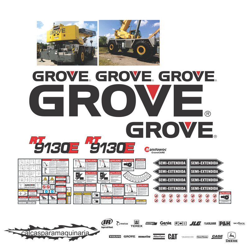 JUEGO DE CALCAS DE RESTAURACION PARA GROVE RT9130E