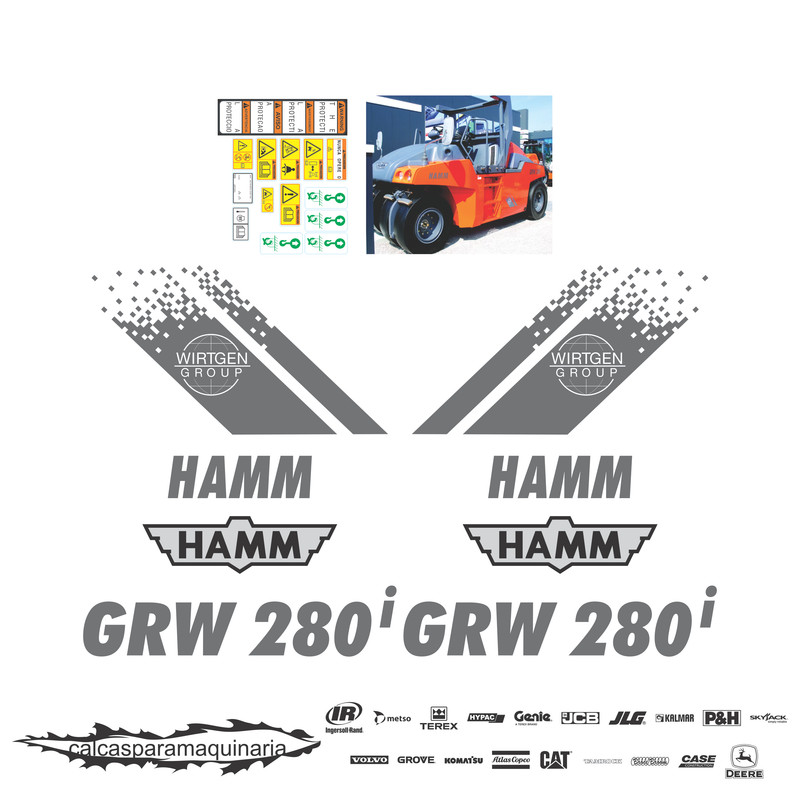 JUEGO DE CALCAS DE RESTAURACION PARA HAMM GRW280I