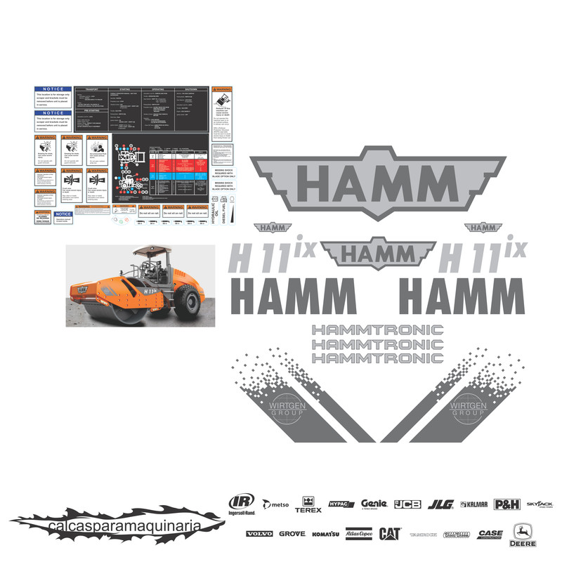 JUEGO DE CALCAS DE RESTAURACION PARA HAMM H11IX