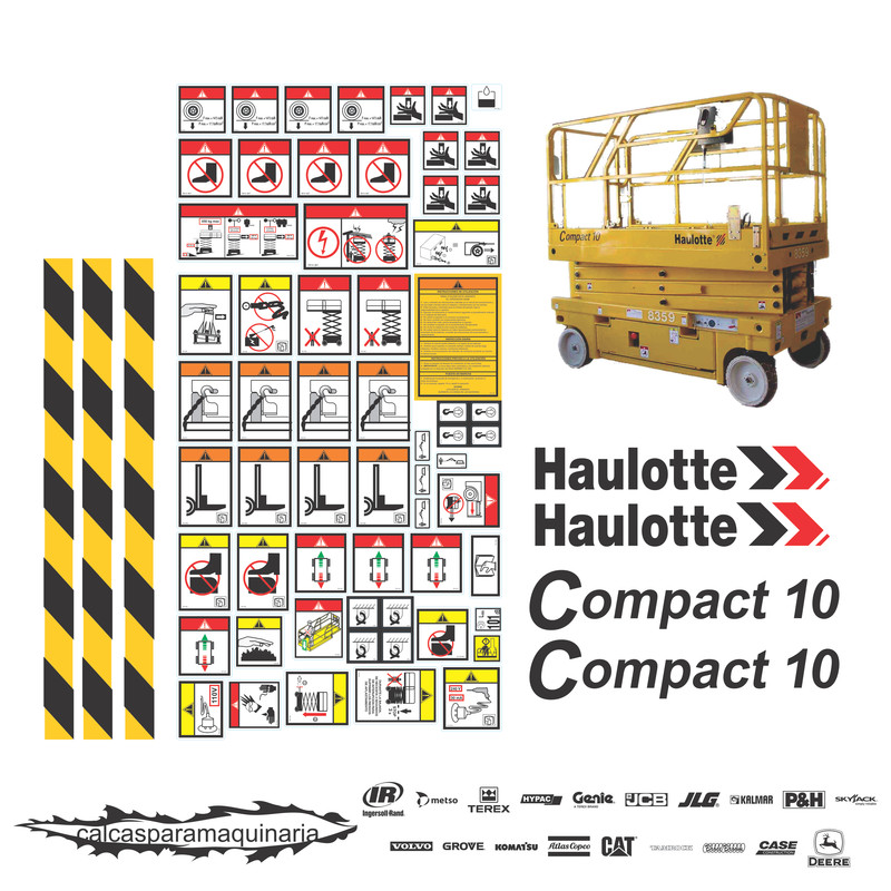 JUEGO DE CALCAS DE RESTAURACION PARA HAULOTTE COMPACT 10