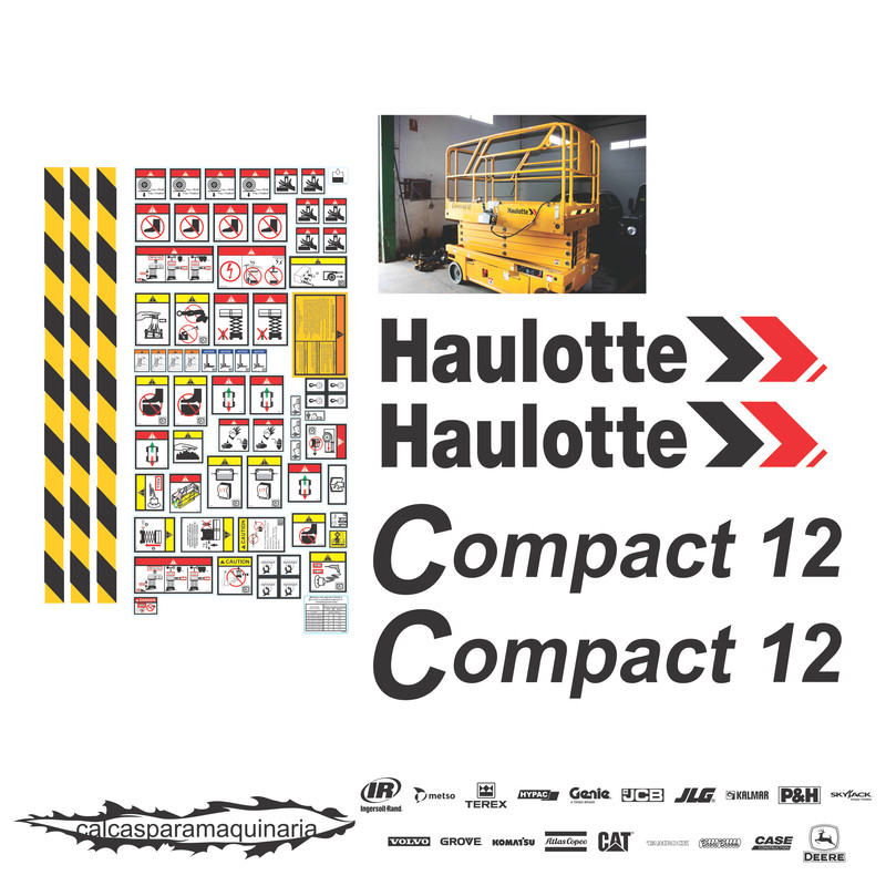 JUEGO DE CALCAS DE RESTAURACION PARA HAULOTTE COMPACT 12