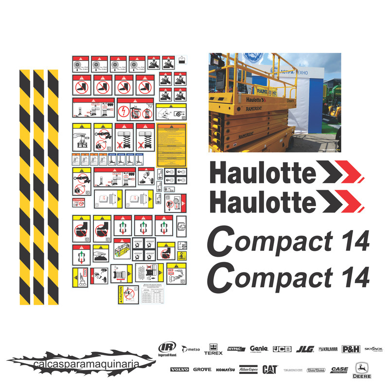 JUEGO DE CALCAS DE RESTAURACION PARA HAULOTTE COMPACT 14