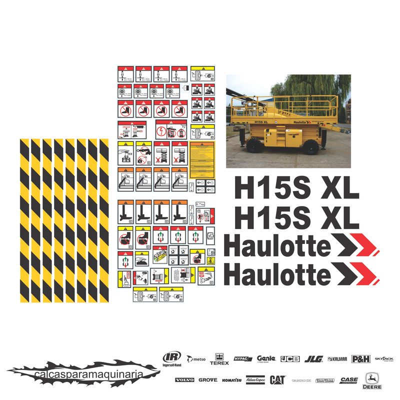 JUEGO DE CALCAS DE RESTAURACION PARA HAULOTTE H15SXL