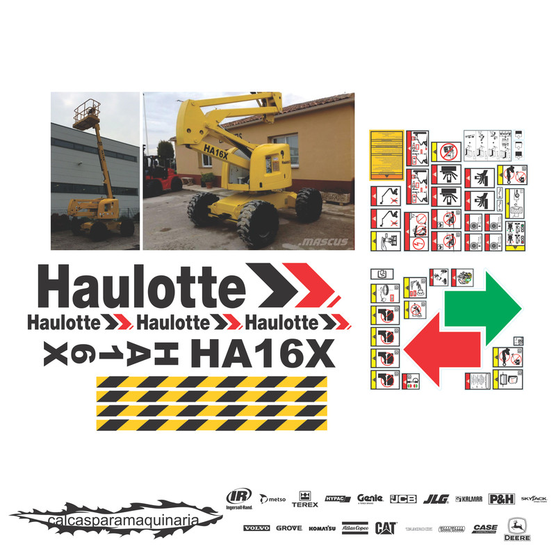 JUEGO DE CALCAS DE RESTAURACION PARA HAULOTTE HA-16X