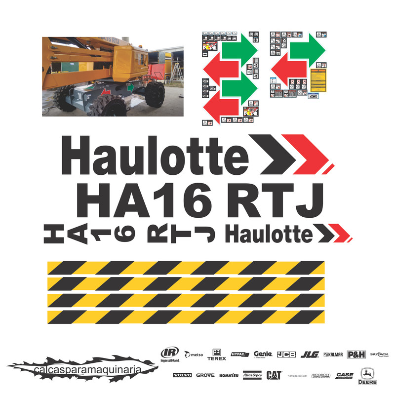 JUEGO DE CALCAS DE RESTAURACION PARA HAULOTTE HA16RTJ