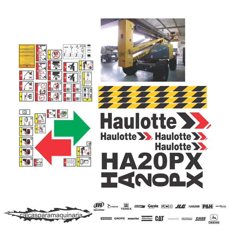 JUEGO DE CALCAS DE RESTAURACION PARA HAULOTTE HA20PX