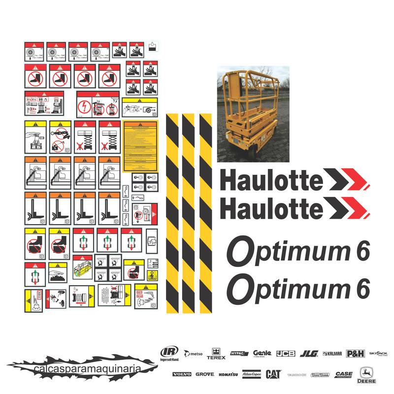 JUEGO DE CALCAS DE RESTAURACION PARA HAULLOTE OPTIMUM 6