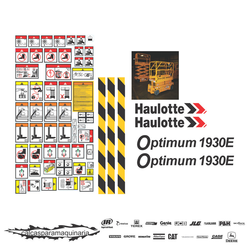 JUEGO DE CALCAS DE RESTAURACION PARA HAULLOTE OPTIMUM 1930E