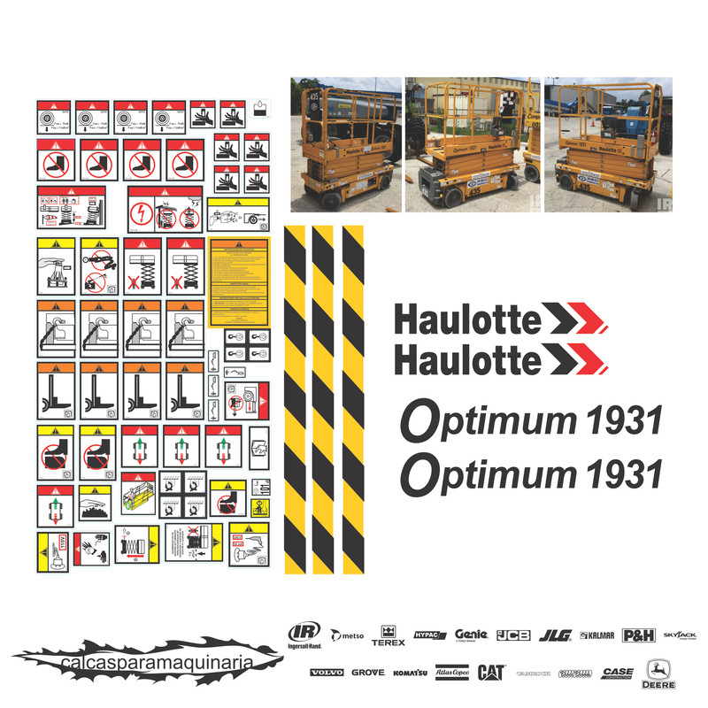 JUEGO DE CALCAS DE RESTAURACION PARA HAULLOTE OPTIMUM 1931