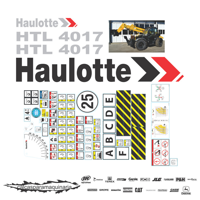 JUEGO DE CALCAS DE RESTAURACION PARA HAULLOTE HTL4017 