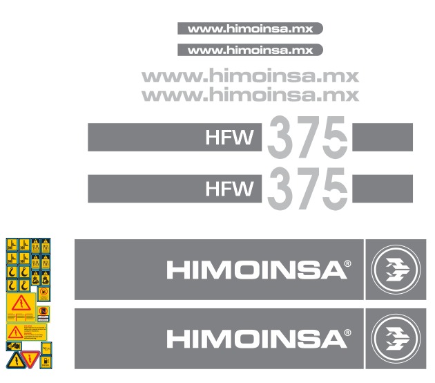 JUEGO DE CALCAS DE RESTAURACION PARA HIMOINSA HFW375