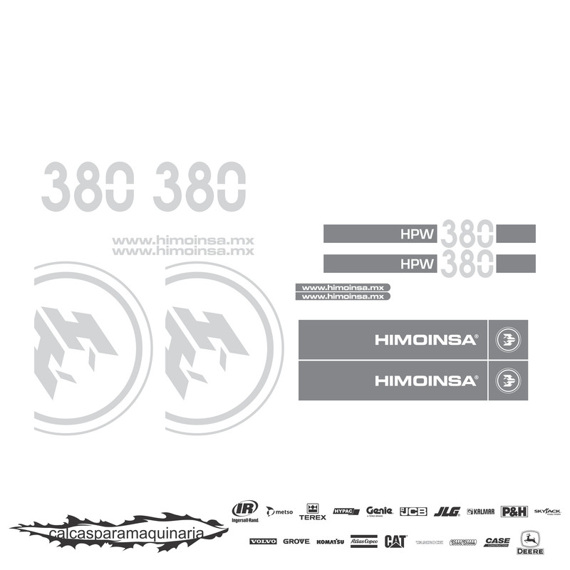 JUEGO DE CALCAS DE RESTAURACION PARA HIMOINSA HPW380