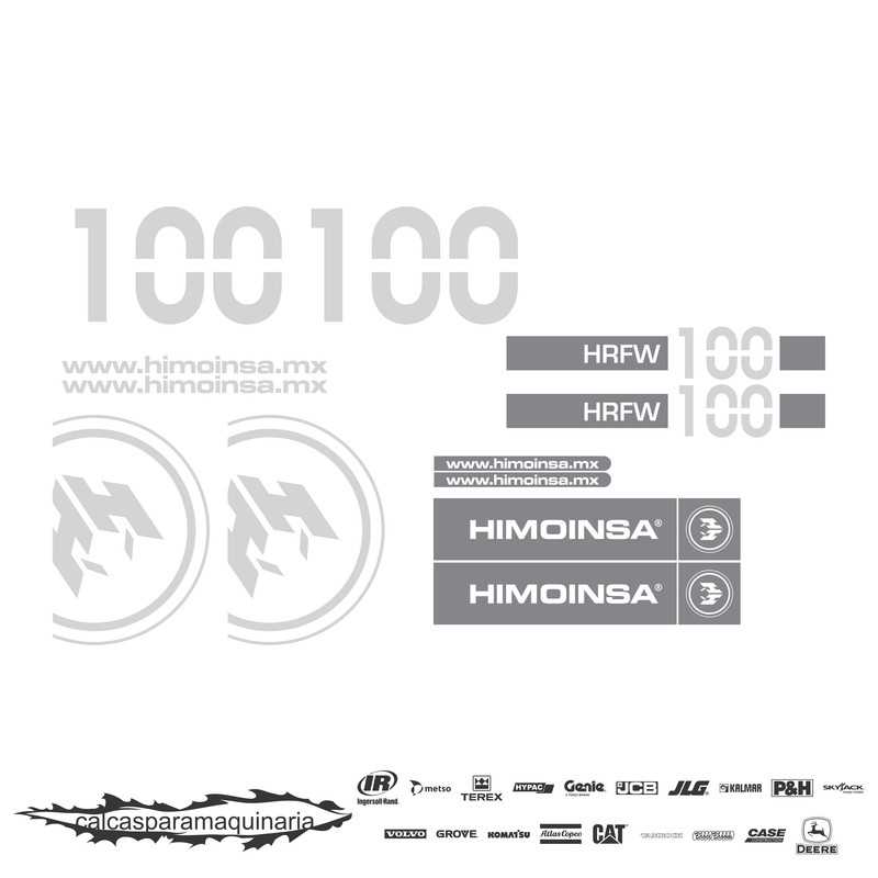 JUEGO DE CALCAS DE RESTAURACION PARA HIMOINSA HRFW100