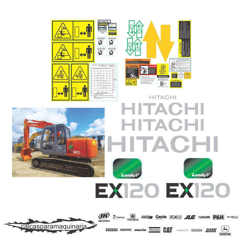 JUEGO DE CALCAS DE RESTAURACION PARA HITACHI EX1205