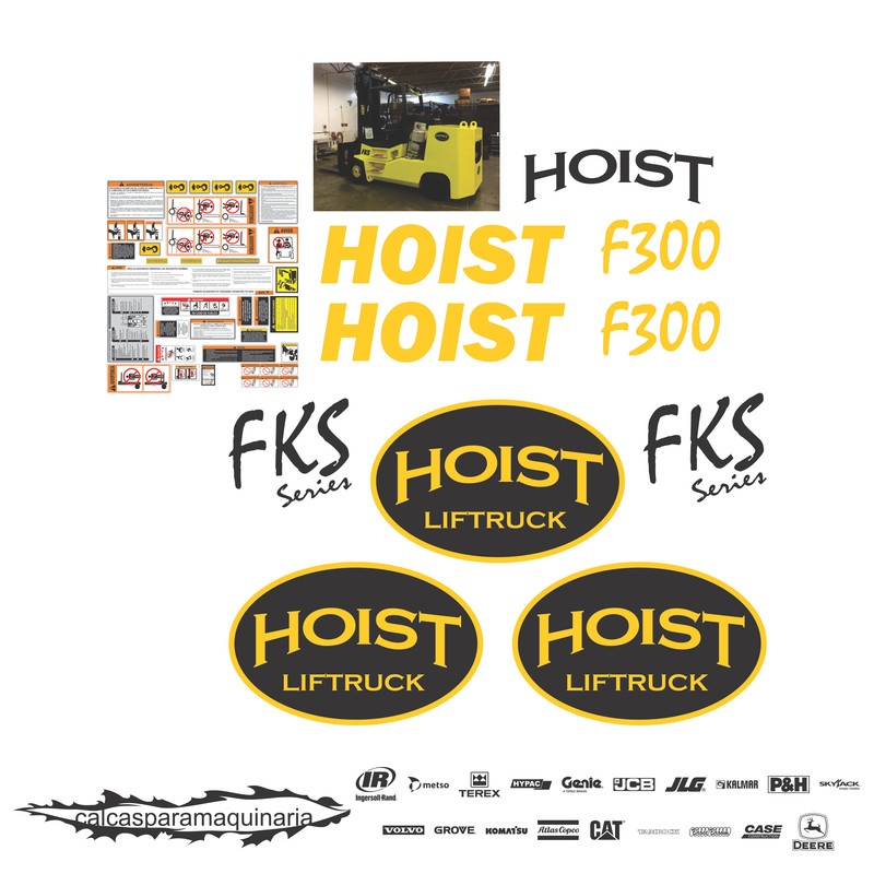 JUEGO DE CALCAS DE RESTAURACION PARA HOIST F300
