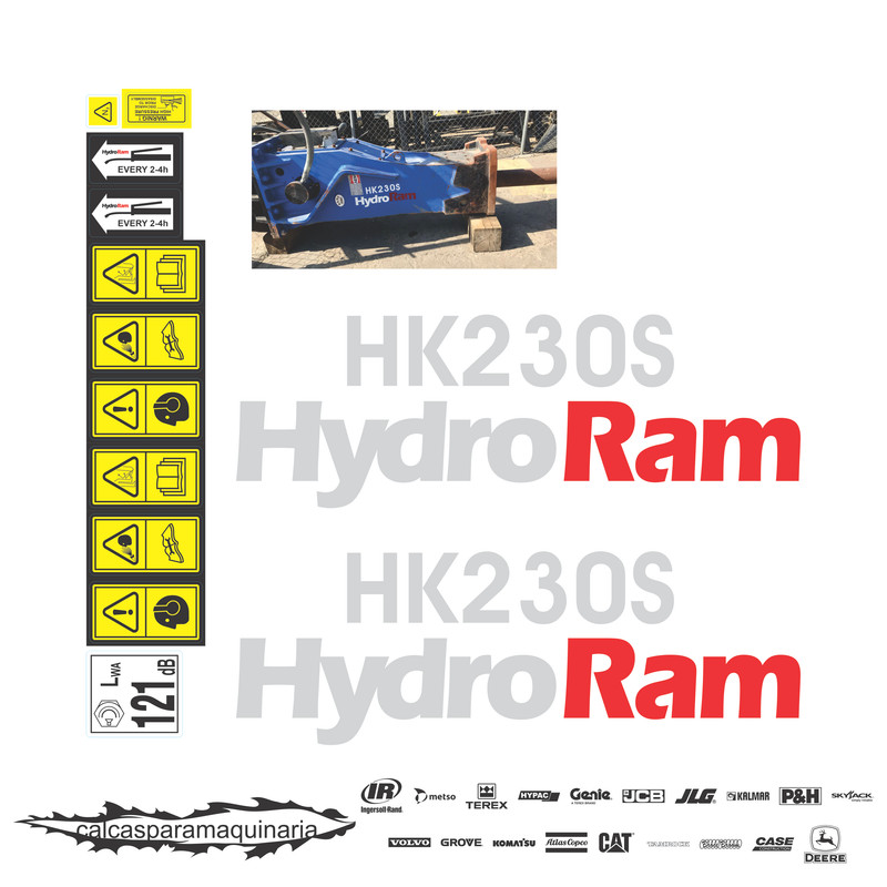 JUEGO DE CALCAS DE RESTAURACION PARA HYDRORAM HK230S