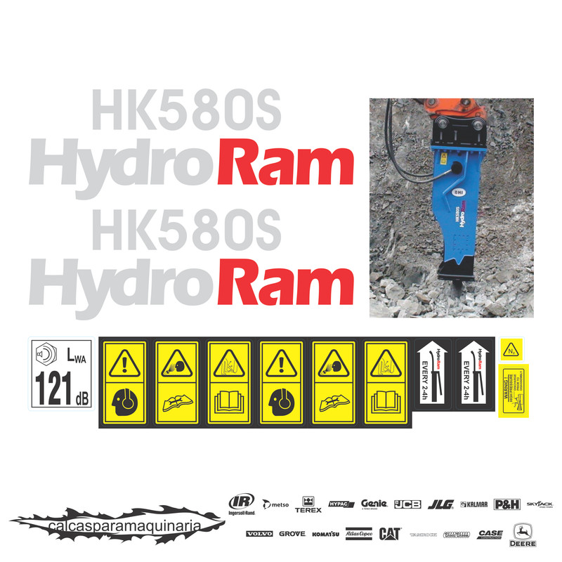 JUEGO DE CALCAS DE RESTAURACION PARA HYDRORAM HK580S