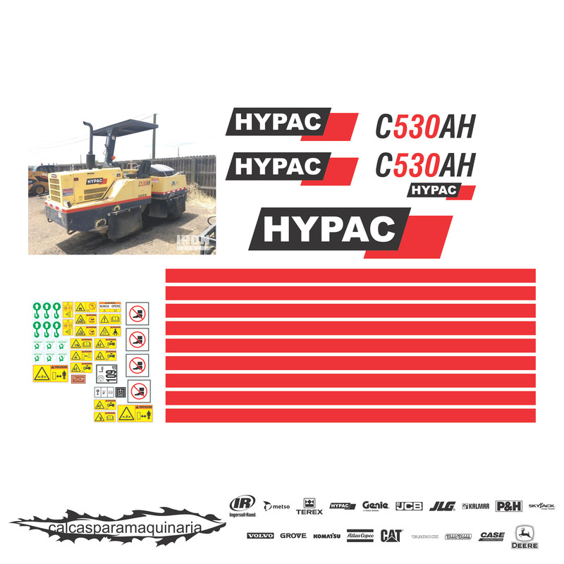 JUEGO DE CALCAS DE RESTAURACION PARA HYPAC C530A