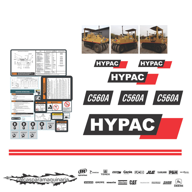 JUEGO DE CALCAS DE RESTAURACION PARA HYPAC C560A