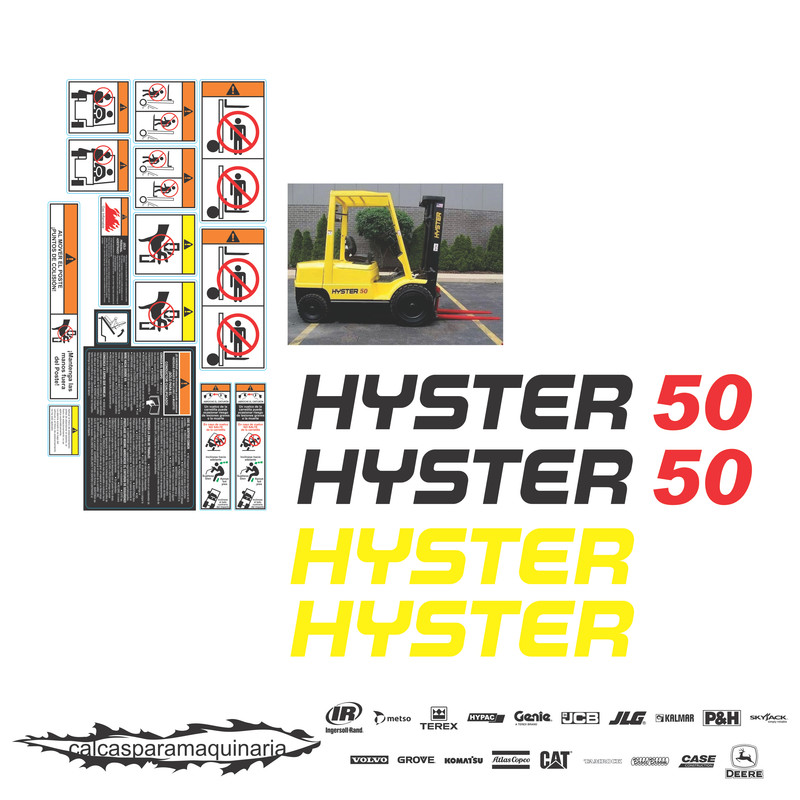 JUEGO DE CALCAS DE RESTAURACION PARA HYSTER H50MX