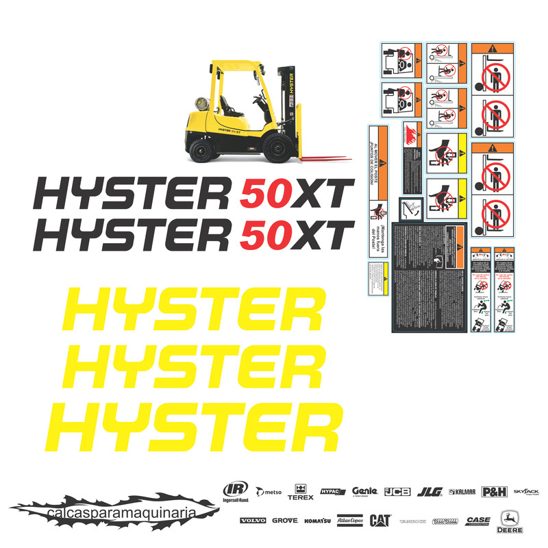 JUEGO DE CALCAS DE RESTAURACION PARA HYSTER H50XT