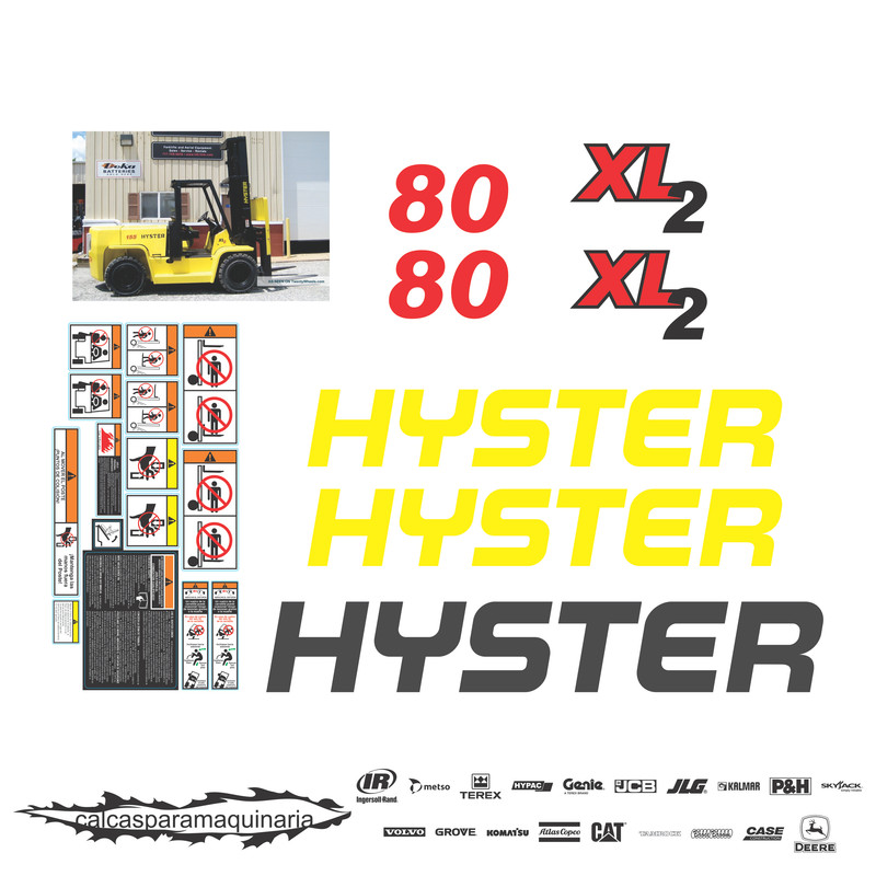 JUEGO DE CALCAS DE RESTAURACION PARA HYSTER S80XL2