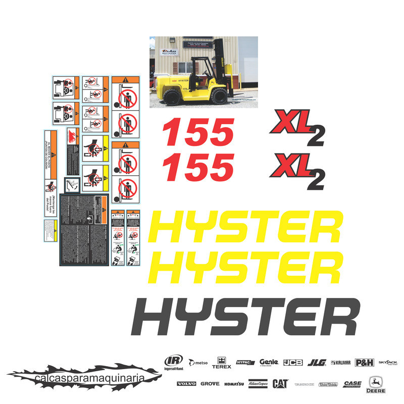 JUEGO DE CALCAS DE RESTAURACION PARA HYSTER 155XL