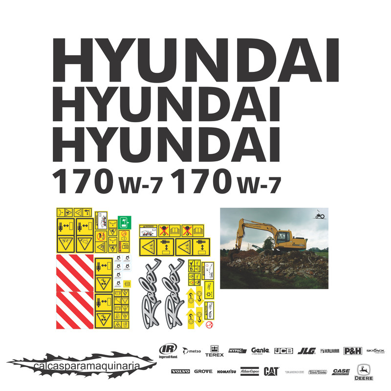 JUEGO DE CALCAS DE RESTAURACION PARA HYUNDAI 170W7