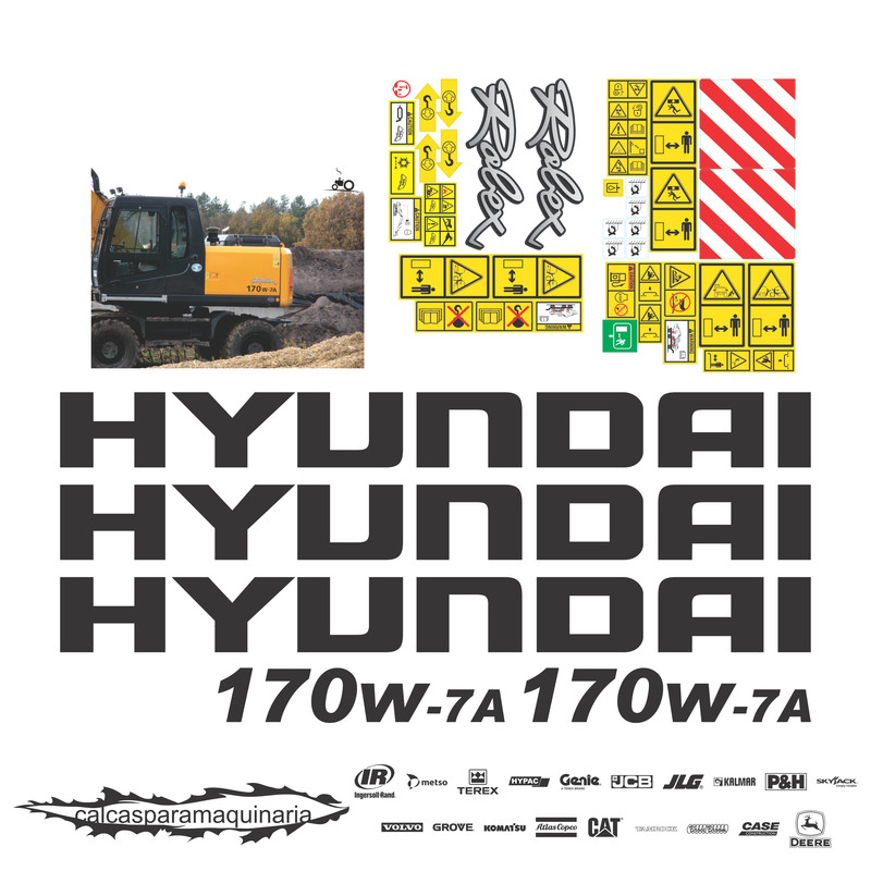 JUEGO DE CALCAS DE RESTAURACION PARA HYUNDAI 170W7A