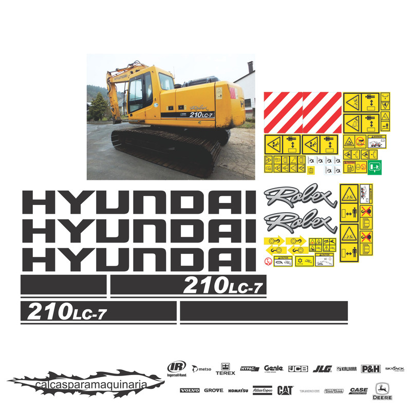 JUEGO DE CALCAS DE RESTAURACION PARA HYUNDAI R210LC7