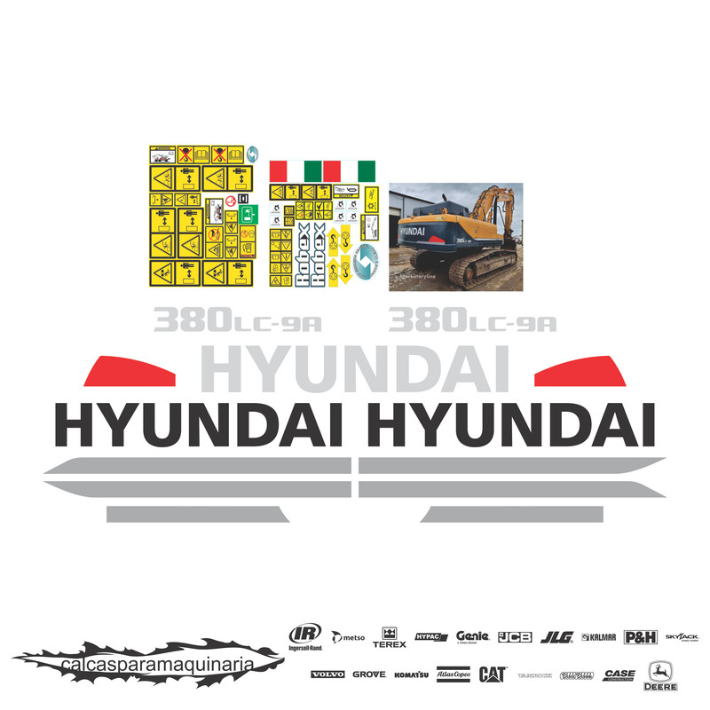 JUEGO DE CALCAS DE RESTAURACION PARA HYUNDAI 380LC9A