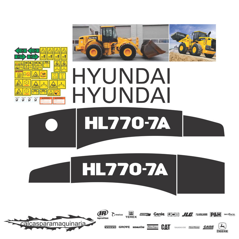JUEGO DE CALCAS DE RESTAURACION PARA HYUNDAI HL7707A